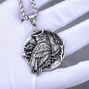 Stainless Steel Owl Pendant Necklace - Simple Design with Elegant Finish