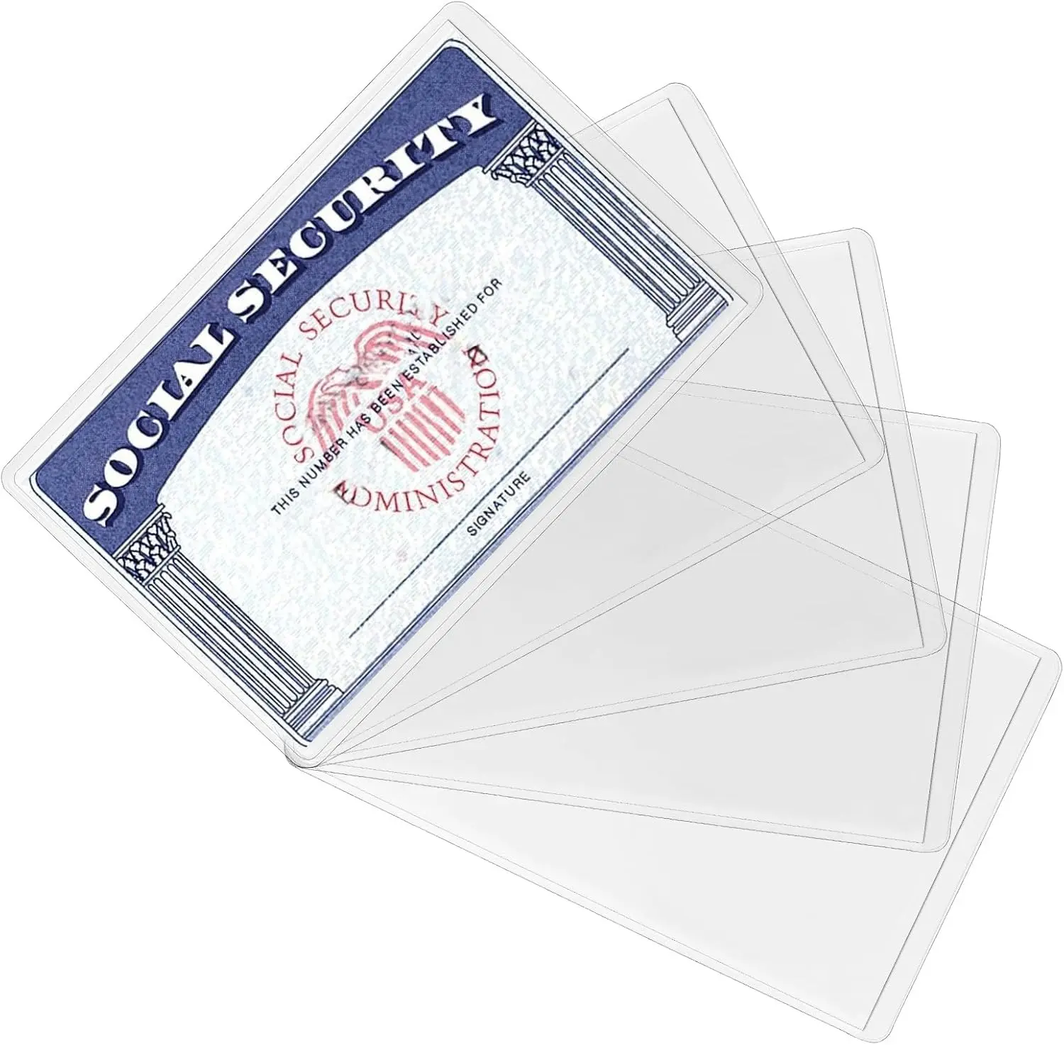 Clear Card Holder, Soft ID Card Protector for Credit Cards, ID Badges, Home and Office Use