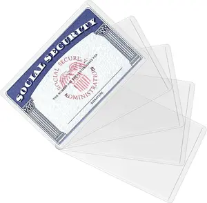 Clear Card Holder, Soft ID Card Protector for Credit Cards, ID Badges, Home and Office Use