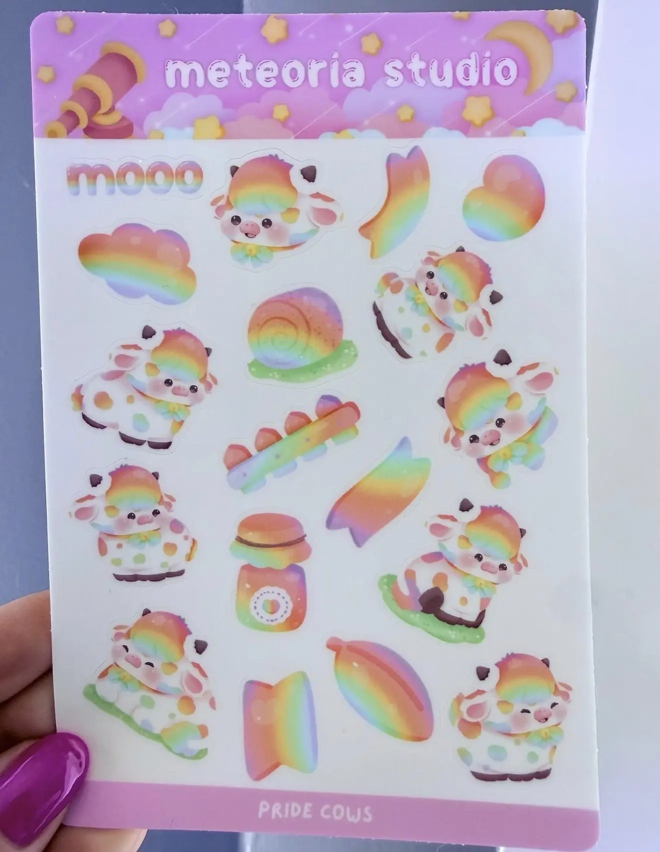 Pride Cows Pride Month Sticker Sheet