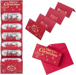 2025 Christmas Money Envelope Set with 6 Slots - Multi-Purpose Cash & Greeting Card Holder | Surprise Holiday Gift Pouch for All (Men, Women, Boys, Girls)