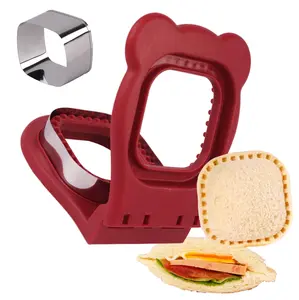 [ Saving Money ] Homemade Uncrustable Sandwich Maker - Square Cutting Edges, Reducing Sandwich Waste, Easy to Use, PB&J Uncrustable Sandwich Maker Sealer Cutter