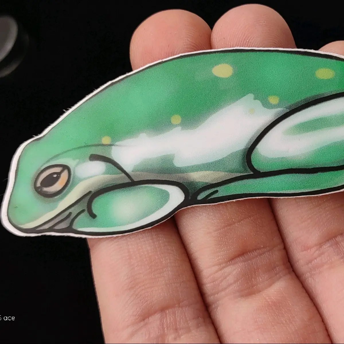 Matte Green Tree Frog sticker- Tree frog sticker- Frog sticker- Frog art