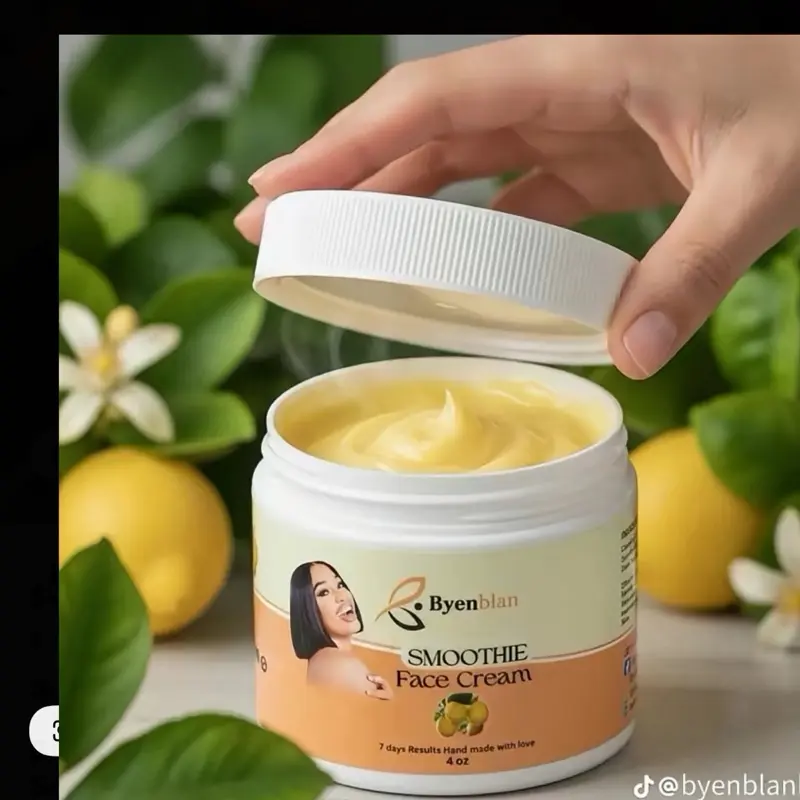 BYENBLAN Lemon Face Cream, Daily Hydrating Moisturizer for Skin Repair, Skincare Treatment for Face, 4 oz, Moisturizing