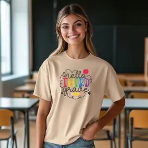 Hello Third Grade Shirt | 3rd Grade Teacher T-Shirt