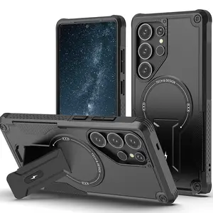 for Samsung S25 FE A17 A56 5G A16 A36 A55 A35 A15 A54 A14 A26 Stand Magnetic Case for Samsung Galaxy S25 FE Plus S24 Ultra