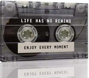 Motivational Canvas Wall Art, Office Artwork Wall Decor Inspirational Poster Vintage Cassette Tape Music Print Picture Positive Quotes Decor for Bedroom Workplace Home, Ready to Hang Framed SHJY-01723