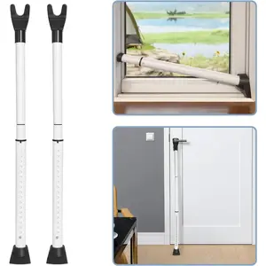 Upgraded Multi-Functional Door  Bar & Sliding Windows Bar,Adjustable Heavy Duty Stoppers Jammer for Apartment,, Hotel Room