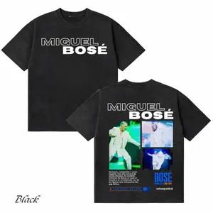 Comfort Colors Miguel Bosé Importante Tour 2026 T-Shirt, Latin Pop Graphic Tee Vintage Washed Streetwear Double Sided Unisex