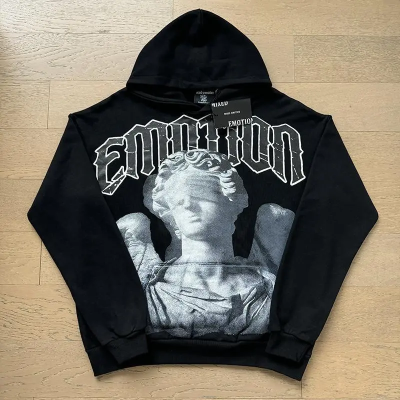 New T-shirt Crewneck Long Sleeve American Retro Loose Graffiti Print Men Women Autumn Fashion Top Tee Sweatshirt New T-shirt Crewneck Long Sleeve American Retro Loose Graffiti Print Men Women Autumn Fashion Top Tee Sweatshirt