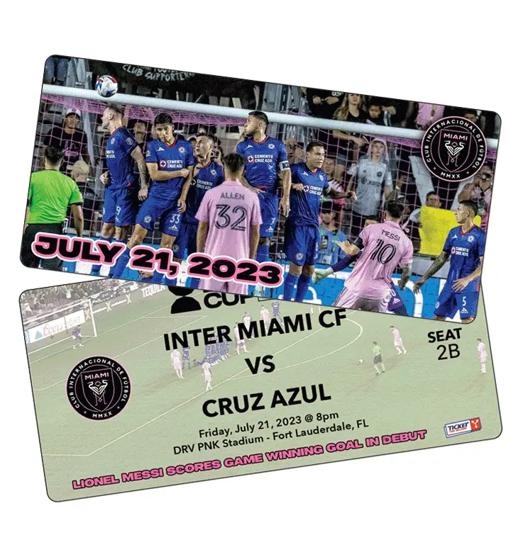 Messi Debut Animated Ticket