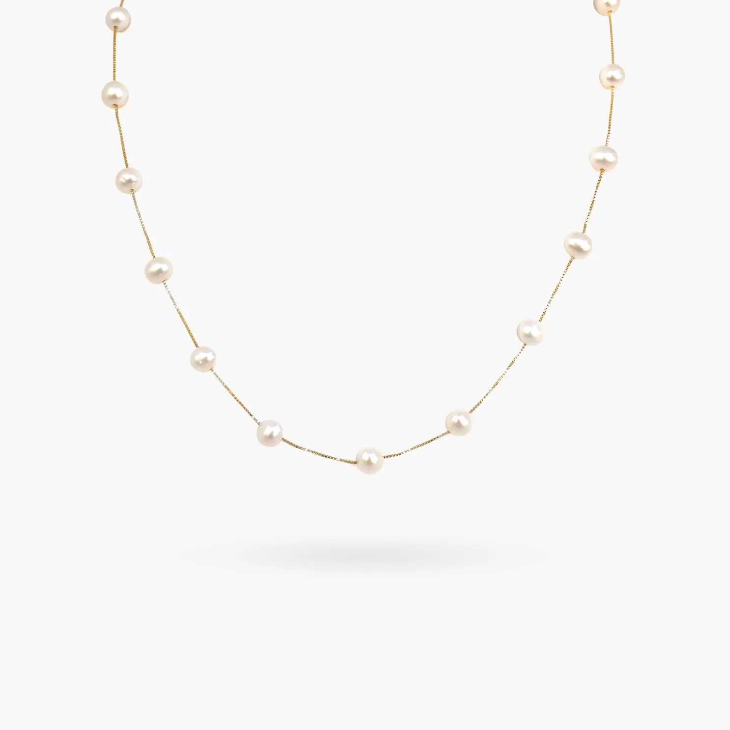 Whitney Pearl Necklace in 10K Gold & Pearl
