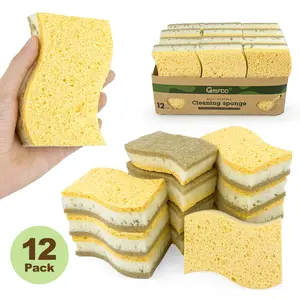 Rantizon Magic Cleaning Sponge 12pcs Scratch-Free Multipurpose Cleaning Scrubber, Eco-Friendly, Kitchen Cleaning Gadgets, Degraded Cotton Surface