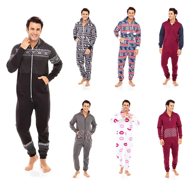 SKYLINEWEARS Men's Unisex Adult Onesie0 One Piece Non Footed Pajama Playsuit Jumpsuit