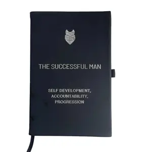 “The Successful Man” hardcover journal — self-development and accountability planner for men; track goals and progress with this masculine, minimalist black notebook adhd office accessories
