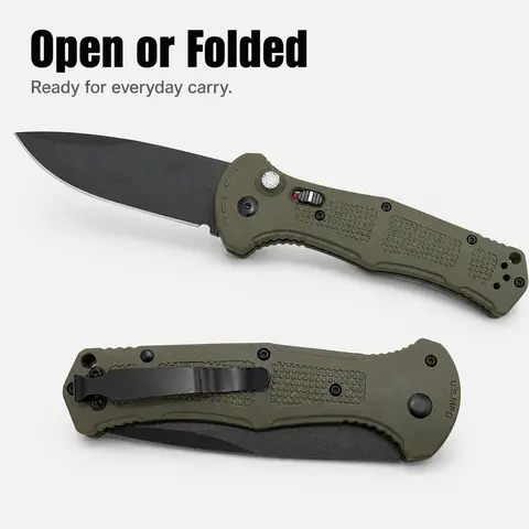 9070 Compact Foldable Matte Black Blade EDC Pocket Knife - Portable Moisture-Proof Quick-Drying Locking EDC Gear, Outdoor Survival Tool & Survival Supplies for Camping, Work Tasks, Men's Gift for Opening Boxes