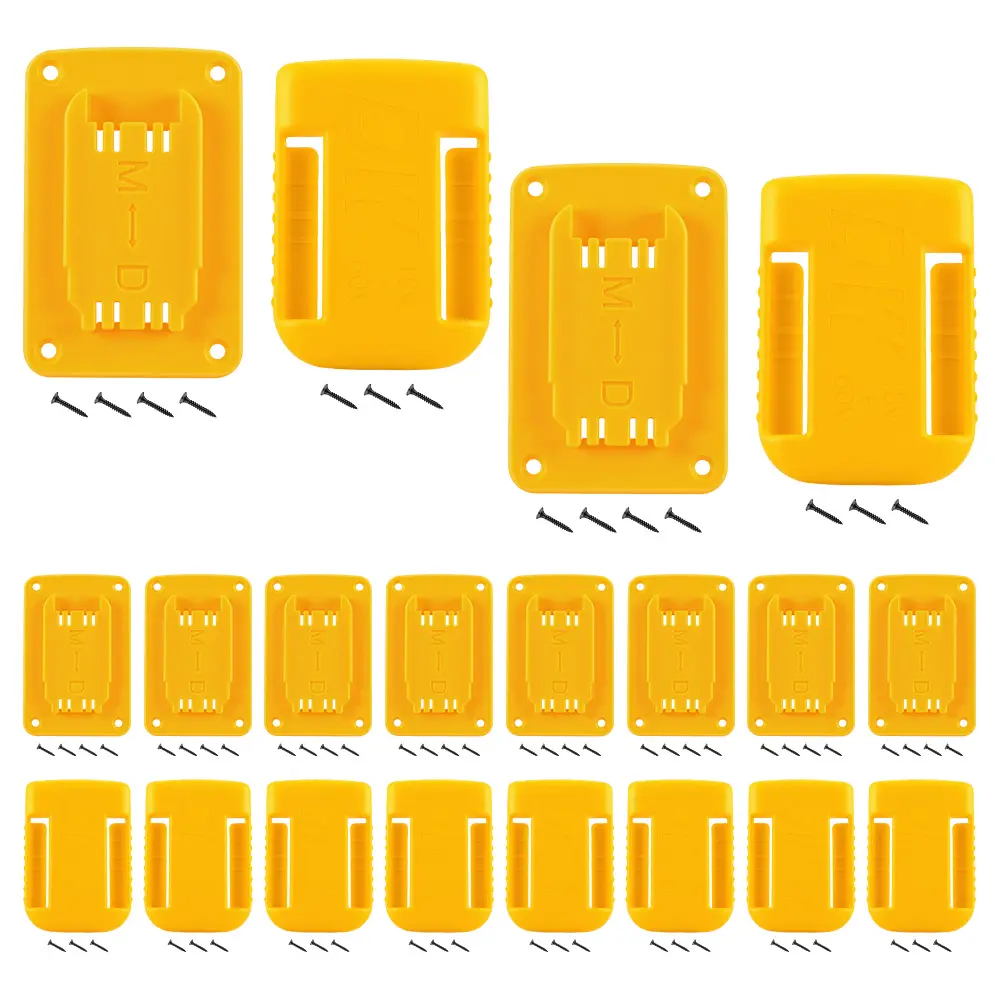 Wall Mount Tool Holder - Heavy-Duty ABS Brackets for DeWalt 20V Max & Milwaukee M18 Batteries, with Screws for Easy Mounting fathersdaygift Tool Storage Cordless Tool Organizer