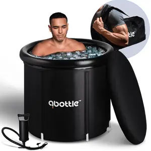 Qbottle Premium Portable Ice Bath Tub for Athletes - Inflatable Cold Plunge Tub for Recovery & Polar Recovery Experience for Indoor and Outdoor Use Smart Home International LLC