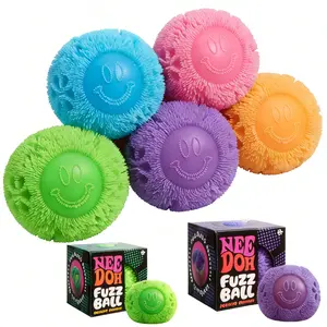 Nee Doh Fuzz Ball Squishy Stress Relief Toy | Soft Sensory Fidget Balls for Kids & Adults | Anxiety Relief, Focus, Party Favors, Birthday Gift
