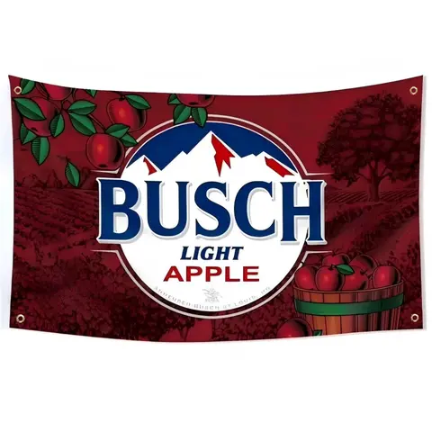 Busch Light Farmers Dilly Novelty Print Festive Flag, 3x5Ft Wall Art Decoration Item with 4 Brass Grommets, Room Accessories for College Dorm Wall Hanging & Indoor-Outdoor Decor Banner