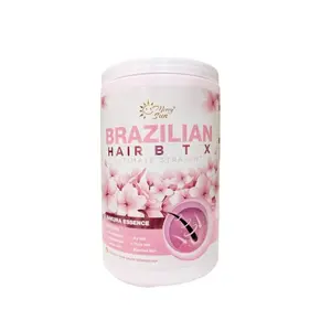 Merry Sun Brazilian Hair BTX Ultimate Straight Treatment with Sakura Essence 1000ml for Damaged Dry Frizzy Hair Salon Quality Nourishing Haircare