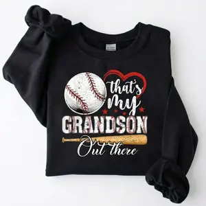 [MADE IN US] Proud Baseball Grandma Shirt - That's My Grandson Out There Tee - Game Day Outfit
