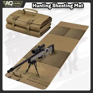 Shooting Mat Prone Tactical Shooting Pad Folded Shooter Blanket with Bipod Holder, for Hunting Outdoor Training Competition
