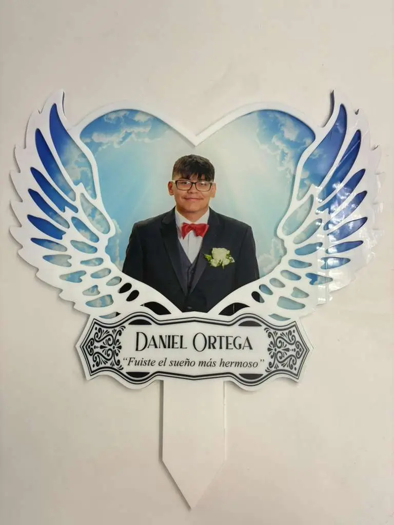 Cemetery Angel Wing Acrylic Memorial Plaque, Commemorative Sign