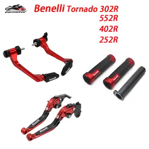 For Benelli Tornado 302R 552R 402R 252R Upgrade Combo Adjustable Levers, Hand Grips & Barkbusters Kit