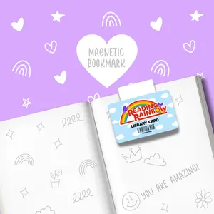 Reading Rainbow Library Card | Magnetic Bookmark