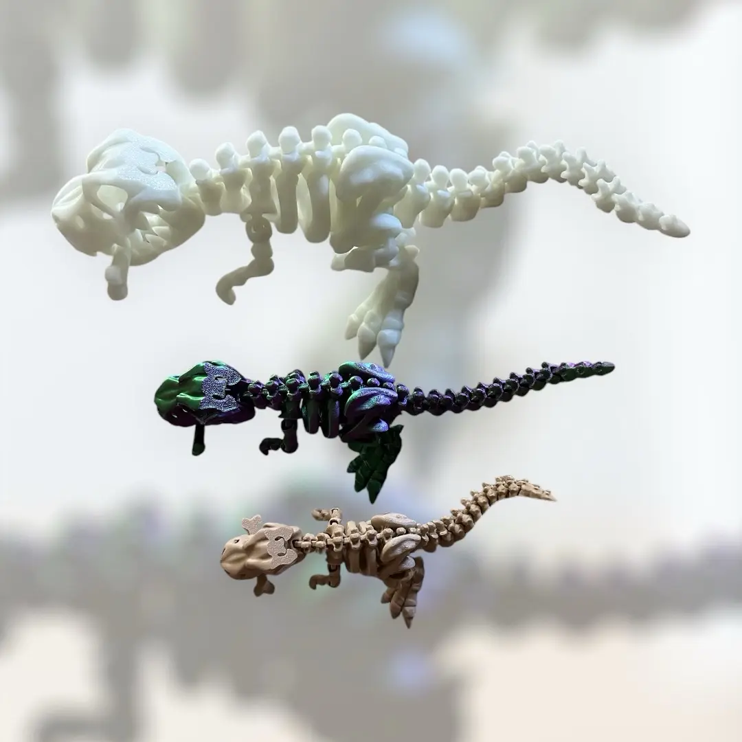 Chomps Fully Articulated T-Rex Skeleton 3D Printed Dinosaur
