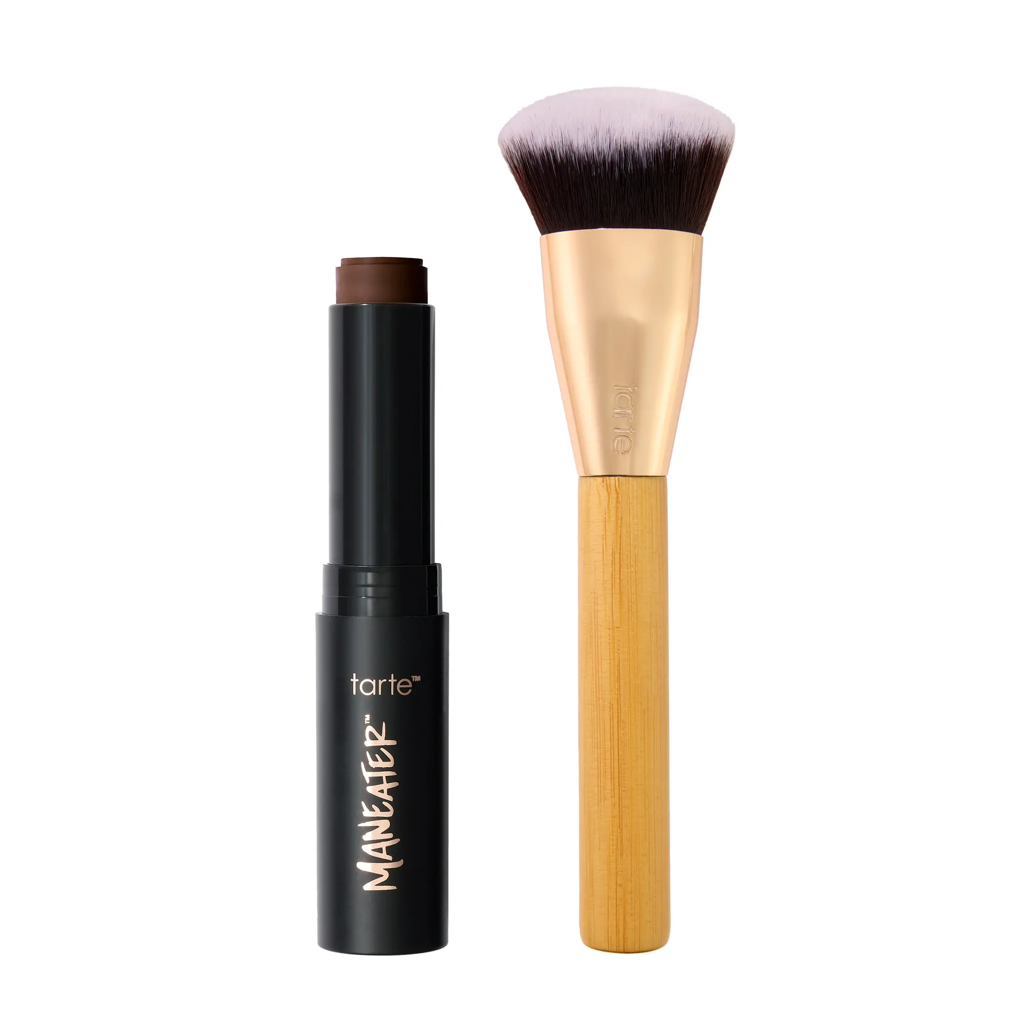 tarte maneater poreless stick foundation & brush tarte maneater poreless stick foundation & brush