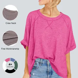 Imily Bela Womens Oversized Tshirts Casual Summer Tops Short Sleeve Loose Fit Tunic T Shirts