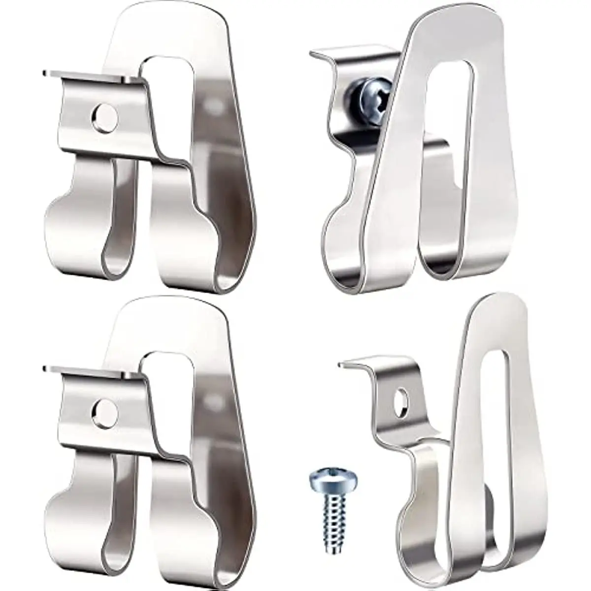 Replacement Belt Clip Hook, Stainless Steel Drive Belt Clip, Drill Clip Hook, Power Tool Accessories for Electric Drill, Hardware, Heavy Duty Parts, Easy Installation, Rustproof Sturdy Hooks