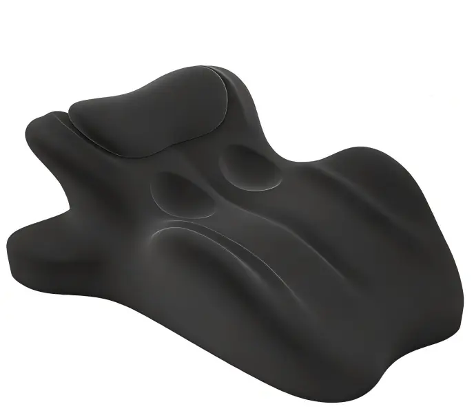 Ergonomic Orthopedic Memory Foam Body Positioner Wedge Pillow - 27° Angled Contoured Neck Rest Cushion for Cervical Neck & Waist Support, Multi-Position Comfort, Ideal Festive Gift, Black