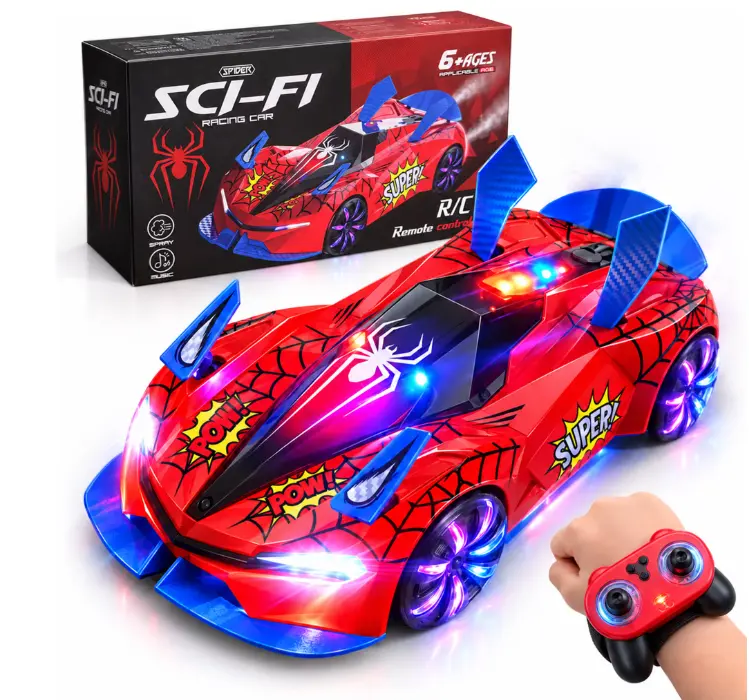 2.4GHz Remote Control Transformable Car Robot Toy - Eye Lights, Underbody Lights, 1-Button Deformation, Fast 360° Rotation, 3+ Years Kids' Birthday Gift