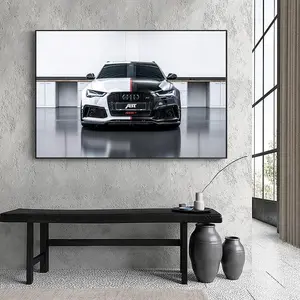 audi painting -Poster Unframe car painting - car prints - car artwork - car art - car wall art, car wall decor, audi prints