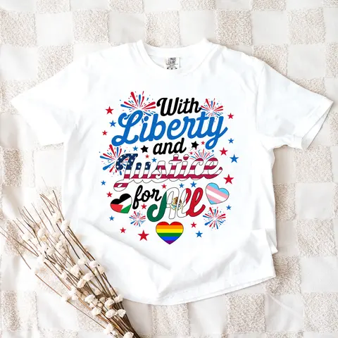 With Liberty And Justice For All Shirt, Fundemantal Rights Shirt, BLM Tshirt, Antiracism Shirt, Human Rights Shirt, Equality Shirt, LGBT Tee