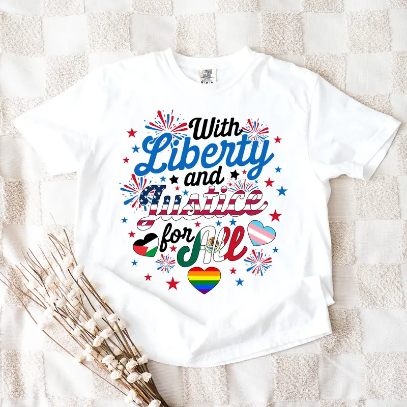 With Liberty And Justice For All Shirt, Fundemantal Rights Shirt, BLM Tshirt, Antiracism Shirt, Human Rights Shirt, Equality Shirt, LGBT Tee