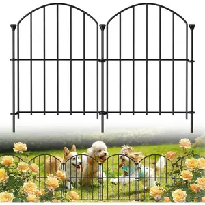 30 Pack Decorative Garden Fence Panels, 17in(H) x 31.5ft(L), Rustproof Metal No Dig Fence, Animal Barrier for Dogs & Rabbits, Anti Digging Fencing for Flower Bed Edging, Yard, Patio & Outdoor