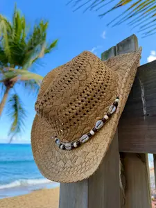 Seashore Cowboy Straw Hat Khaki
