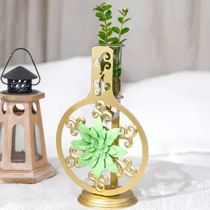 Metal-Wall Hanging Vase, Creative Hanging Vase, Wall Decor for Home Living Room Bedroom, Garden Supplies, Home Decor