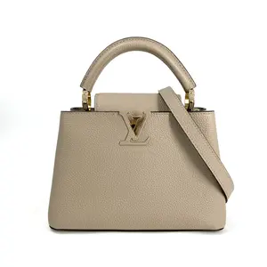 Pre-owned Louis Vuitton Taurillon Capucines BB Galet