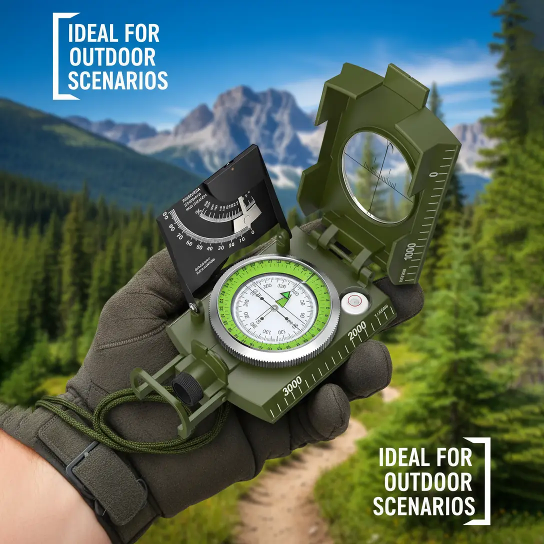 Proster Professional Compass - IP65 Hiking Compass with Sighting Clinometer - Metal Camping Compass Waterproof with Carry Bag for Camping, Hunting, Hi