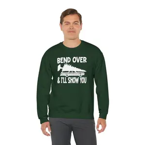 Bend Over and I'll Show You Christmas Couple Matching SweatShirt, Christmas Vacation Shirt, Griswold Family sweatshirt, Cute Christmas Tree Sweatshirt