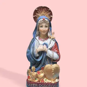 Erzulie Freda Metresili Mater Dolorosa Loa Traditional colors 12 inch statue