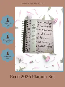 ECCOLO 2026 Weekly & Monthly Planne for Organizing, includes 12-Month Tabs