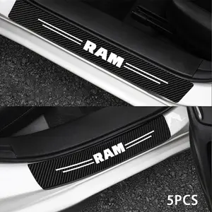 RAM 5pcs Set of Car Threshold Strips, Waterproof and Scratch-Resistant, Easy to Install, Protects Your Vehicle's Doorways
