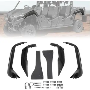 Fender Flare Compatible with 2014-2023 YAMAHA VIKING and VIKING VI Extended Splash Guard Mud Flap 6Pcs PE Black Replacement for 1XDF15E0T000