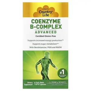Country Life Coenzyme B-Complex, Advanced, 120 Vegan Capsules